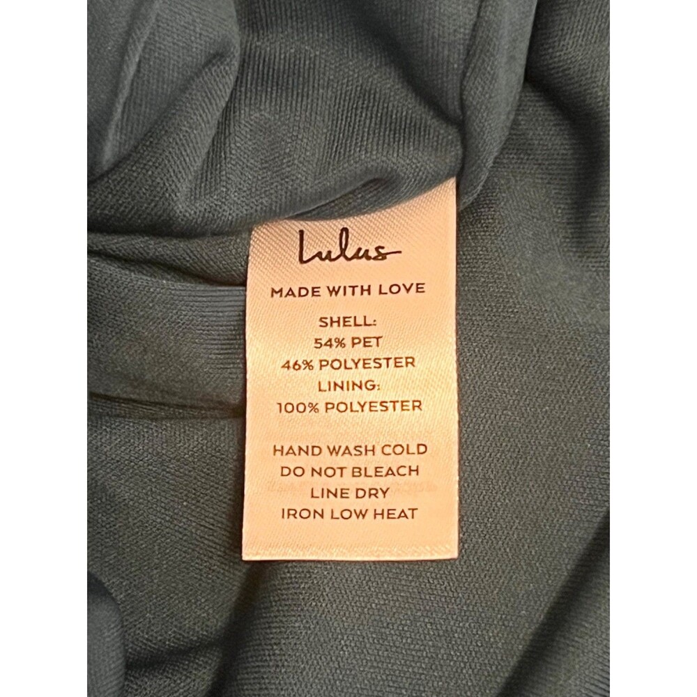 LULUS Wow Factor Blue Metallic Surplice Romper Long Sleeve Fancy Shimmer S NWT - Picture 5 of 5